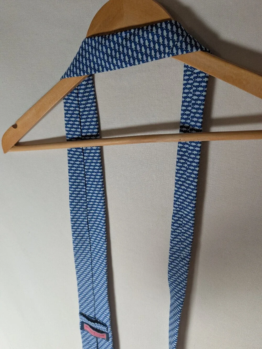 Vineyard Vines Silk Shark Print Blue Tie Handpicked By Shep And Ian